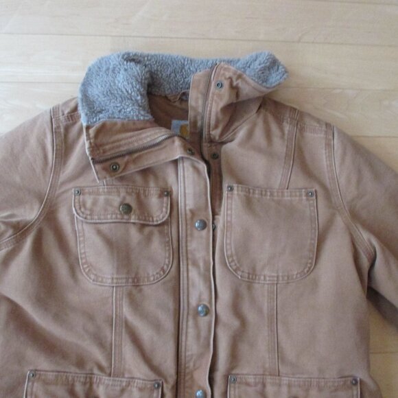 New Carhartt Canvas Barn Jacket Womens Large - Picture 1 of 14